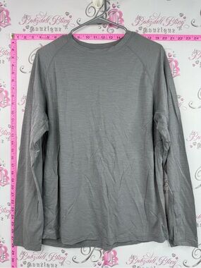 True north long sleeve merino wool grey Lightweight Long-Sleeve Crew Shirt